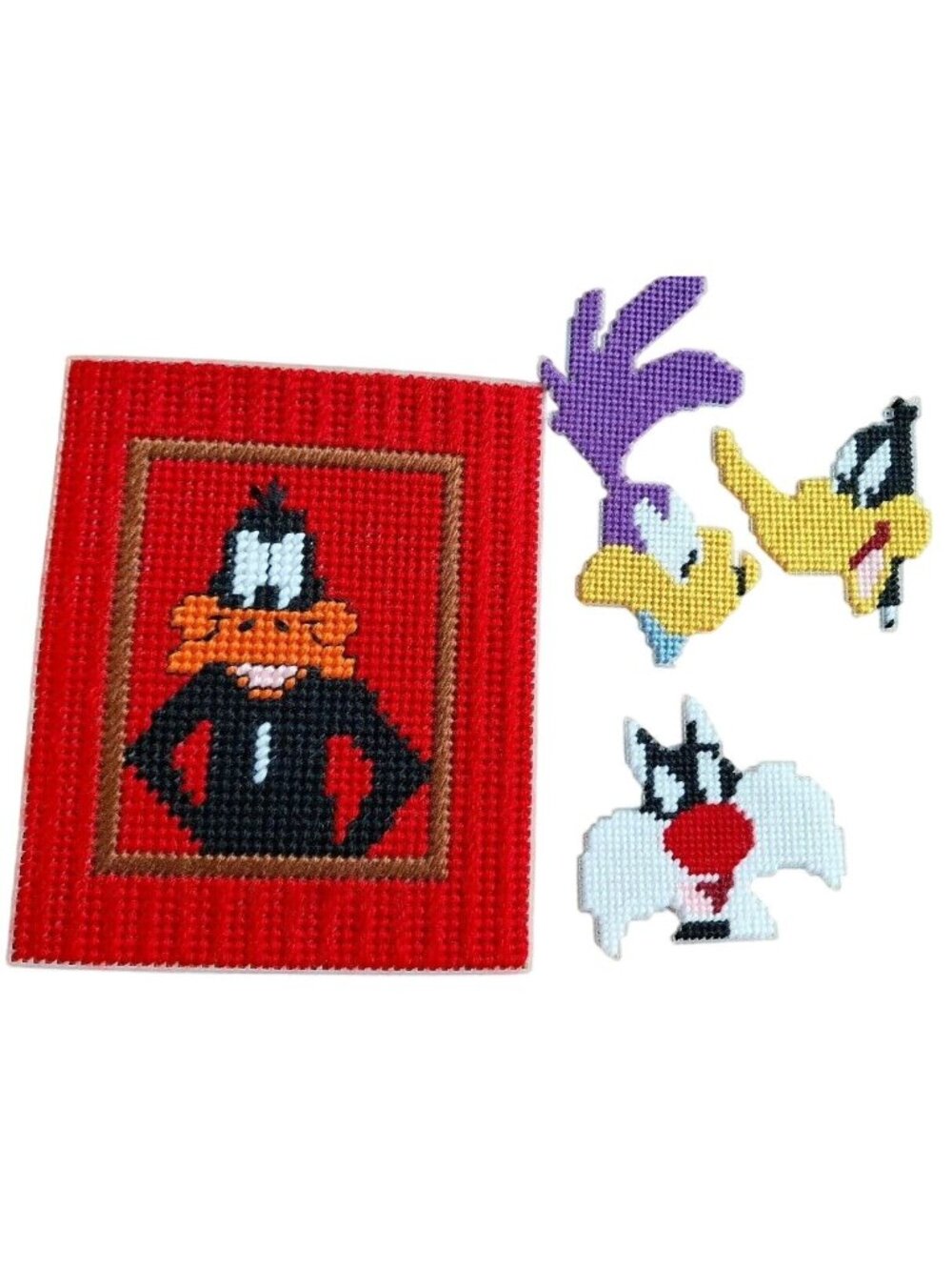 Looney Tunes Plastic Canvas Daffy Duck Sylvester Road Runner Tweety Bird Vintage